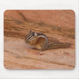 Zion Chipmunk on Red Rocks Mouse Pad