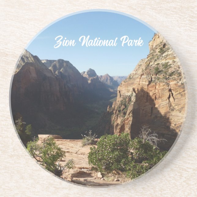 Zion from Angels Landing Trail Zion National Park Coaster (Front)