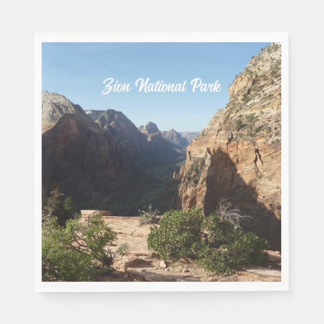 Zion from Angels Landing Trail Zion National Park Napkin (Front)