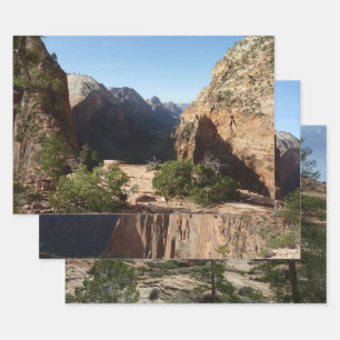 Zion from Angels Landing Trail Zion National Park Wrapping Paper Sheet