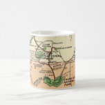 Zion - Grand Canyon Map Mug<br><div class="desc">A fun vintage postcard map of Zion National Park area and Grand Canyon National Park repurposed on a mug.</div>