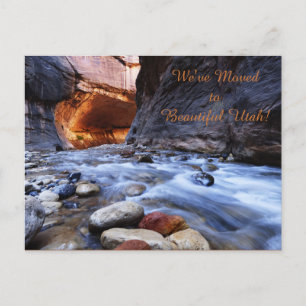 Zion Narrows, New Address Announcement Postcard