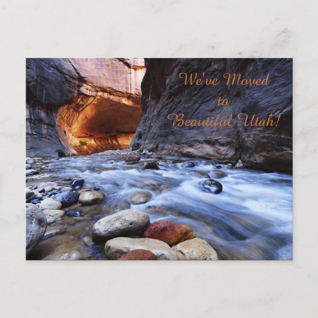 Zion Narrows, New Address Announcement Postcard (Front)