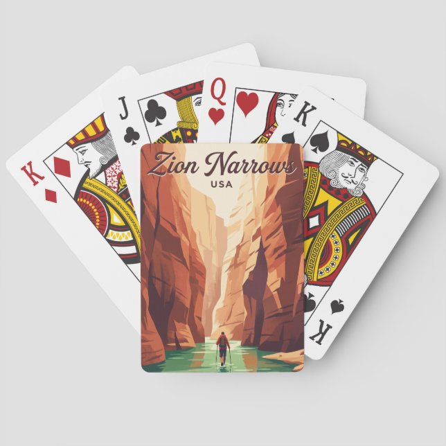 Zion Narrows USA Playing Cards (Back)