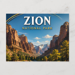 Zion National Park Angels Landing travel gift Postcard