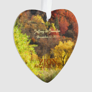 Zion National Park, Autumn, Two Sided Ornament