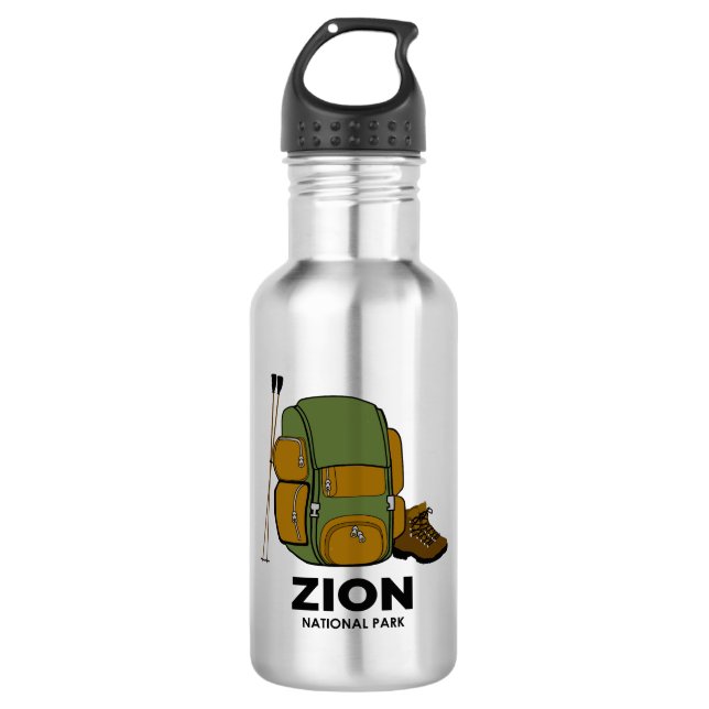 Zion National Park Backpack 532 Ml Water Bottle (Front)