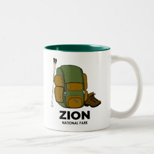 Zion National Park Backpack Two-Tone Coffee Mug