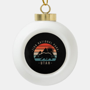 Zion National Park Ceramic Ball Christmas Ornament