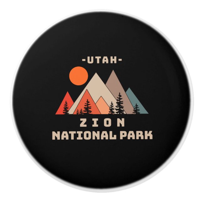 Zion National Park Ceramic Knob (Front)