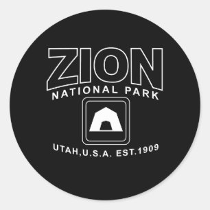 Zion National Park Classic Round Sticker