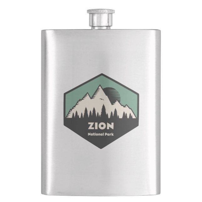 Zion National Park Hip Flask (Front)
