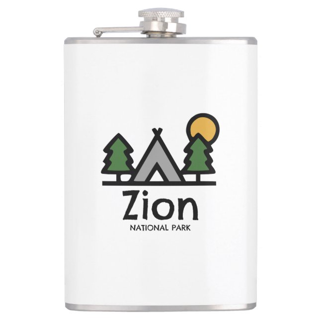 Zion National Park Hip Flask (Front)