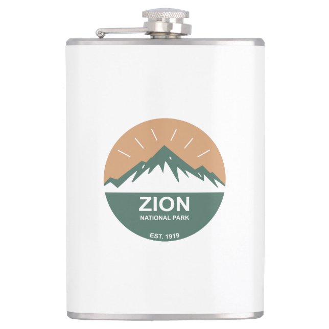 Zion National Park Hip Flask (Front)
