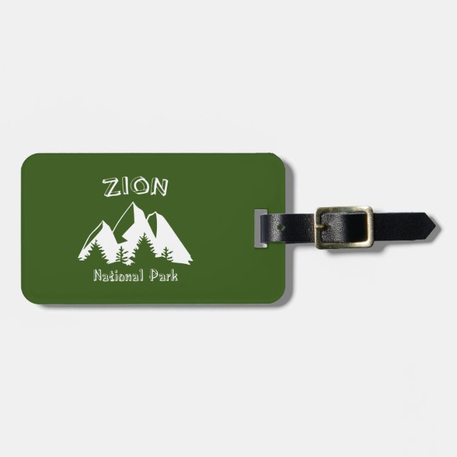 Zion National Park Luggage Tag (Front Horizontal)