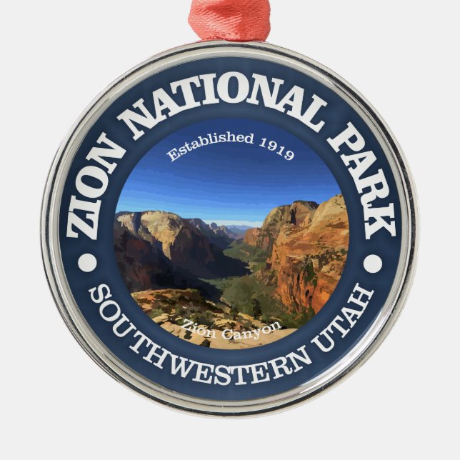 Zion National Park Metal Ornament (Front)