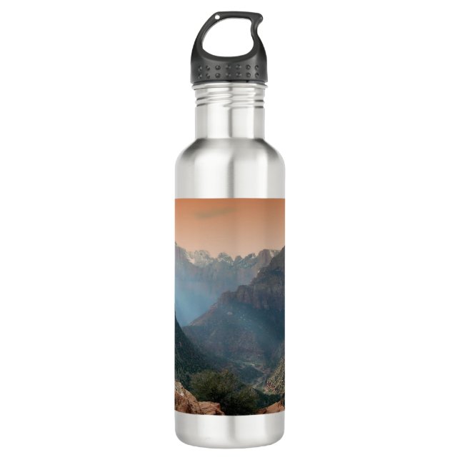 Zion National Park Mountains Landscape 710 Ml Water Bottle (Front)