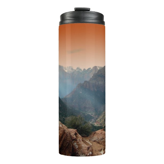 Zion National Park Mountains Landscape Thermal Tumbler (Front)
