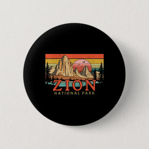 Zion National Park Outdoor Trail Hiking Trekking 6 Cm Round Badge