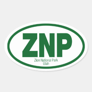 Zion National Park Oval Sticker