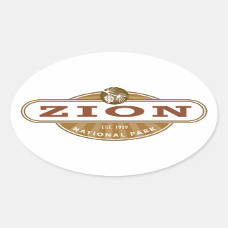 Zion National Park Oval Sticker