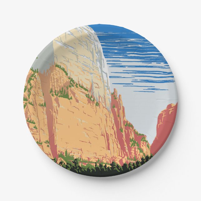 Zion National Park Paper Plate (Front)
