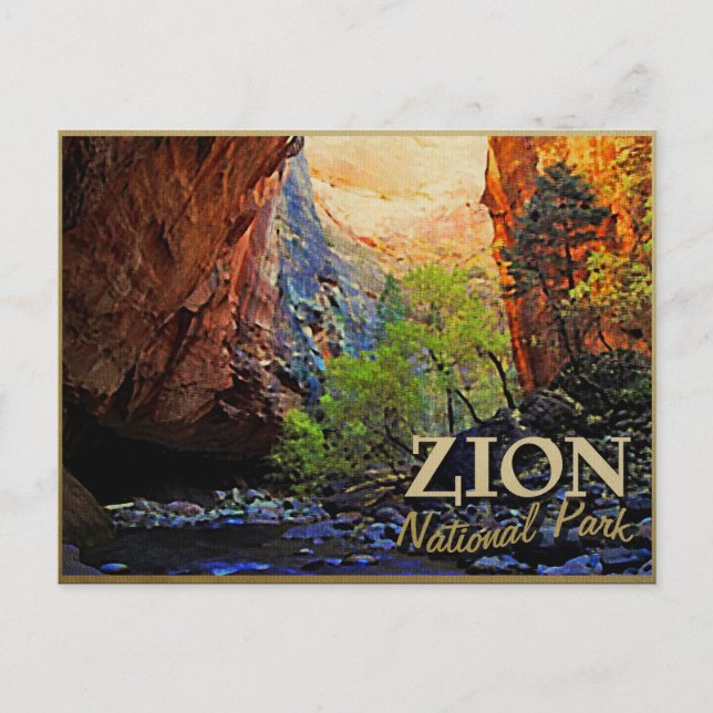 Zion National Park Postcard (Front)