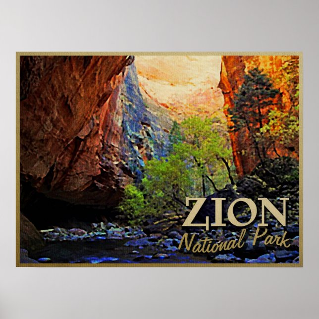 Zion National Park Poster (Front)