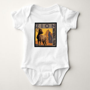 Zion National Park   Ram Baby Bodysuit