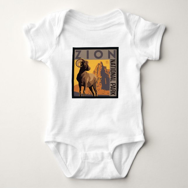Zion National Park | Ram Baby Bodysuit (Front)