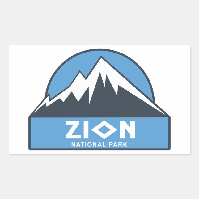 Zion National Park Rectangular Sticker (Front)