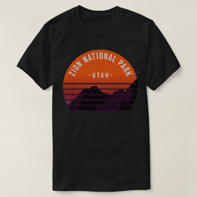 Zion National Park Retro 2 T-Shirt (Design Front)