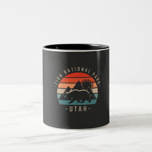 Zion National Park Retro Two-Tone Coffee Mug