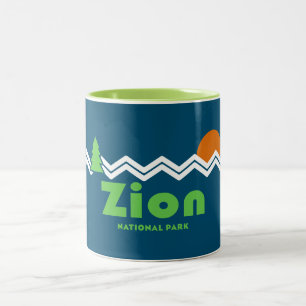 Zion National Park Retro Two-Tone Coffee Mug