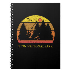 Zion National Park Retro Vintage Notebook
