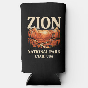 Zion National Park Sunset Mountain Scene Seltzer Can Cooler