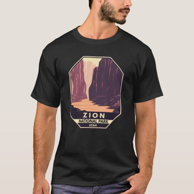 Zion National Park The Narrows Retro T-Shirt (Front)