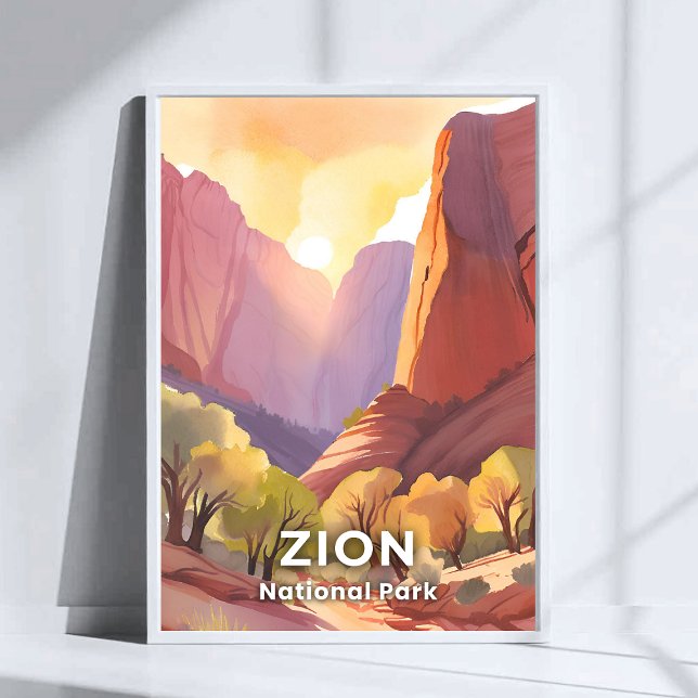 Zion National Park | Travel Watercolor Poster (Creator Uploaded)