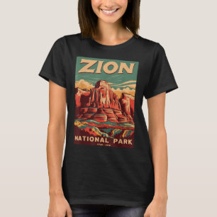 Zion National Park Utah Angels Landing Vintage Hik T-Shirt