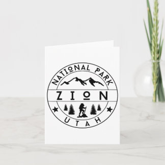 Zion National Park Utah Hiker Nature Hiking Outdoo Card