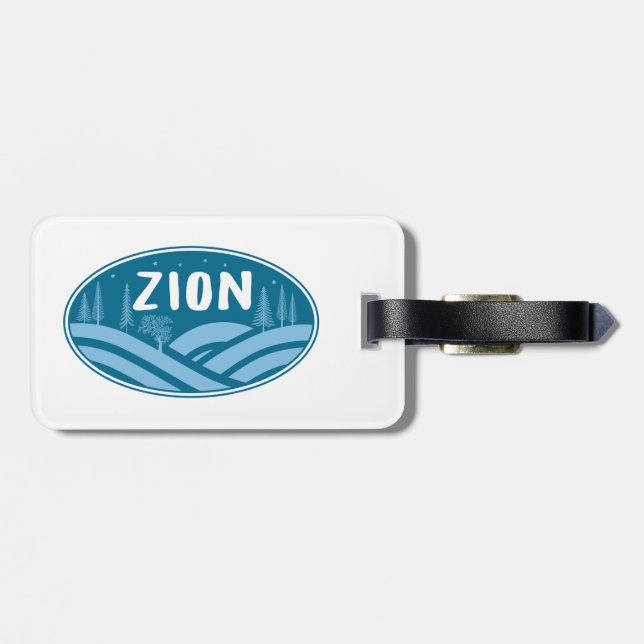 Zion National Park Utah Outdoors Luggage Tag (Back Horizontal)