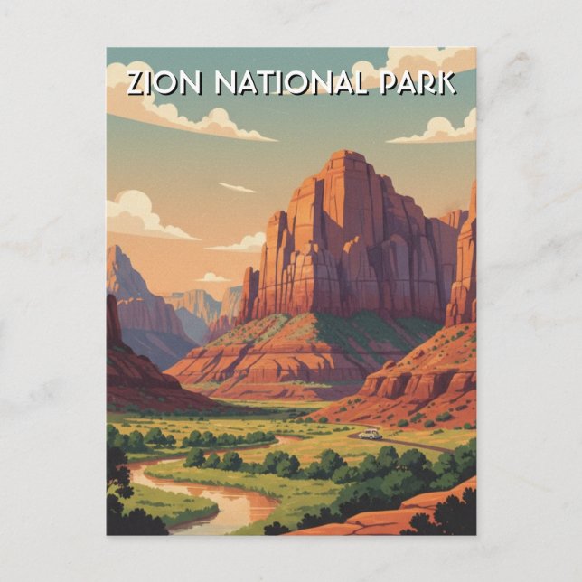 Zion National Park Utah Postcard (Front)