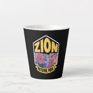 Zion National Park Utah Retro Latte Mug