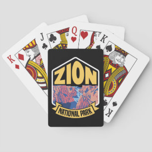Zion National Park Utah Retro Playing Cards