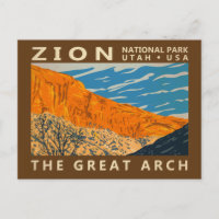 Zion National Park Utah The Great Arch 2 Vintage