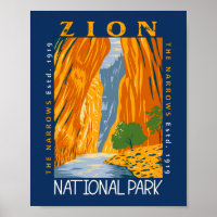 Zion National Park Utah The Narrows Distressed