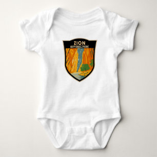 Zion National Park Utah The Narrows Vintage Baby Bodysuit