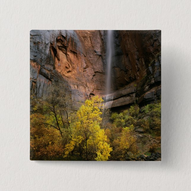 Zion National Park, Utah. USA. Ephemeral 15 Cm Square Badge (Front)