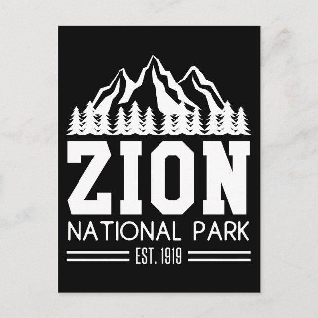 Zion National Park Utah USA Outdoors Hiking Postcard (Front)