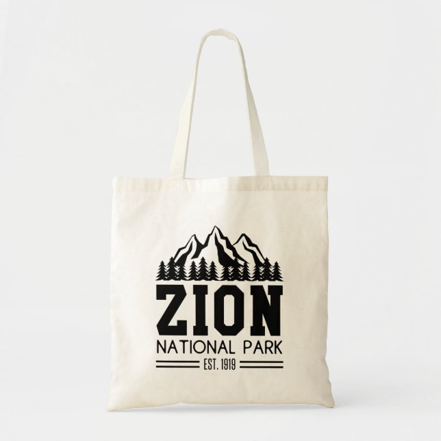 Zion National Park Utah USA Outdoors Hiking Tote Bag (Front)